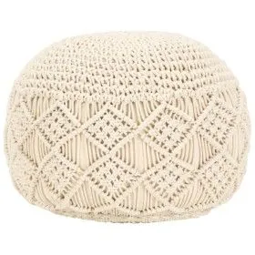 Handgefertigter Makramee-Pouf aus Baumwolle, 45 x 30 cm von vidaXL, Osmanen - Ref: Foro24-248090, Preis: 70,11 €, Rabatt: %