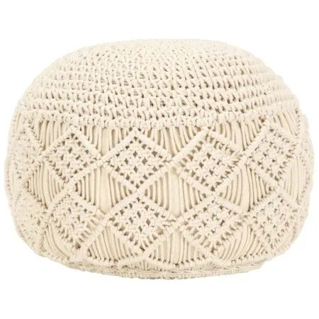 Handgefertigter Makramee-Pouf aus Baumwolle, 45 x 30 cm von vidaXL, Osmanen - Ref: Foro24-248090, Preis: 70,11 €, Rabatt: %