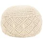 Handgefertigter Makramee-Pouf aus Baumwolle, 45 x 30 cm von vidaXL, Osmanen - Ref: Foro24-248090, Preis: 70,11 €, Rabatt: %