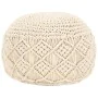 Handmade cotton macrame pouf 45x30 cm by vidaXL, Ottomans - Ref: Foro24-248090, Price: 70,06 €, Discount: %