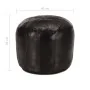 Puf negro 40x35 cm cuero genuino de cabra by vidaXL, Ottomans - Ref: Foro24-248131, Price: 93,32 €, Discount: %