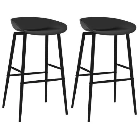 Kitchen stools 2 units black by vidaXL, Kitchen stools - Ref: Foro24-248155, Price: 137,98 €, Discount: %