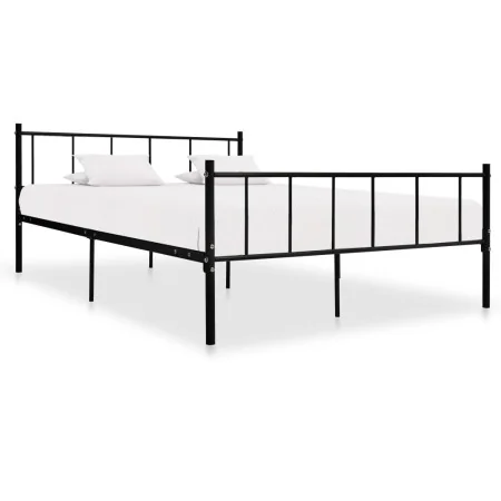 Estructura de cama de metal negro 180x200 cm de vidaXL, Camas y somieres - Ref: Foro24-284641, Precio: 155,75 €, Descuento: %
