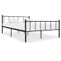 Estructura de cama de metal negro 180x200 cm de vidaXL, Camas y somieres - Ref: Foro24-284641, Precio: 155,75 €, Descuento: %