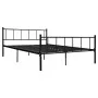 Estructura de cama de metal negro 180x200 cm de vidaXL, Camas y somieres - Ref: Foro24-284641, Precio: 155,75 €, Descuento: %