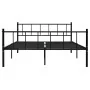 Estructura de cama de metal negro 180x200 cm de vidaXL, Camas y somieres - Ref: Foro24-284641, Precio: 155,75 €, Descuento: %