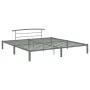 Estructura de cama de metal gris 200x200 cm de vidaXL, Camas y somieres - Ref: Foro24-284706, Precio: 86,08 €, Descuento: %