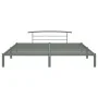 Estructura de cama de metal gris 200x200 cm de vidaXL, Camas y somieres - Ref: Foro24-284706, Precio: 86,08 €, Descuento: %