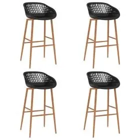Taburetes de cocina 4 unidades negro de vidaXL, Taburetes de cocina - Ref: Foro24-248164, Precio: 213,86 €, Descuento: %