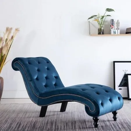 Diván de terciopelo azul by vidaXL, Daybeds - Ref: Foro24-248608, Price: 276,10 €, Discount: %