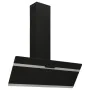 Steel and black tempered glass wall extractor hood 90 cm by vidaXL, Extractors - Ref: Foro24-51669, Price: 166,15 €, Discount: %