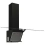 Campana extractora pared acero y vidrio templado negro 90 cm de vidaXL, Extractores - Ref: Foro24-51669, Precio: 176,20 €, De...