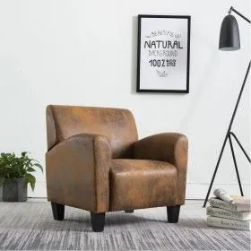 Brauner Sessel aus Kunstleder von vidaXL, Sessel - Ref: Foro24-248618, Preis: 305,88 €, Rabatt: %