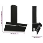 Steel and black tempered glass wall extractor hood 90 cm by vidaXL, Extractors - Ref: Foro24-51669, Price: 166,15 €, Discount: %