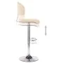 Cremefarbener Küchenhocker aus Kunstleder von vidaXL, Küchenhocker - Ref: Foro24-249648, Preis: 107,15 €, Rabatt: %