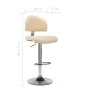 Cremefarbener Küchenhocker aus Kunstleder von vidaXL, Küchenhocker - Ref: Foro24-249648, Preis: 107,15 €, Rabatt: %