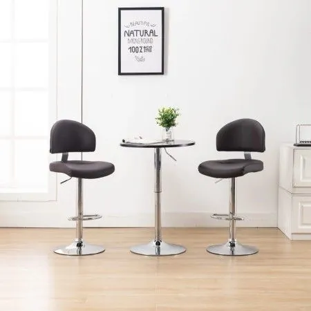 Kitchen stools 2 units brown synthetic leather by vidaXL, Kitchen stools - Ref: Foro24-249662, Price: 160,53 €, Discount: %