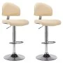 Küchenhocker 2 Einheiten cremefarbenes Kunstleder von vidaXL, Küchenhocker - Ref: Foro24-249658, Preis: 159,72 €, Rabatt: %