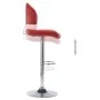 Weinroter Küchenhocker aus Kunstleder von vidaXL, Küchenhocker - Ref: Foro24-249651, Preis: 103,58 €, Rabatt: %