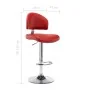 Weinroter Küchenhocker aus Kunstleder von vidaXL, Küchenhocker - Ref: Foro24-249651, Preis: 103,58 €, Rabatt: %