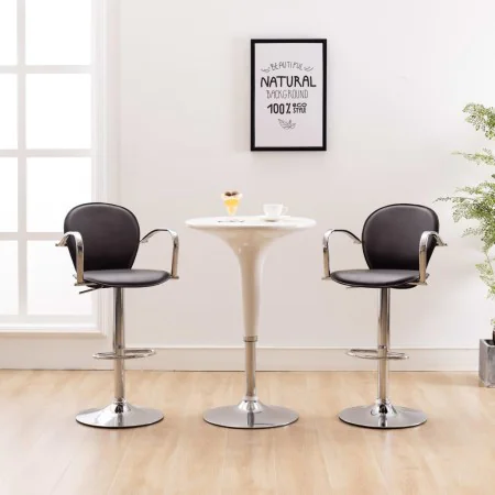 Kitchen stools armrest 2 pcs brown synthetic leather by vidaXL, Kitchen stools - Ref: Foro24-249706, Price: 109,80 €, Discoun...