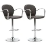 Kitchen stools armrest 2 pcs brown synthetic leather by vidaXL, Kitchen stools - Ref: Foro24-249706, Price: 109,80 €, Discoun...