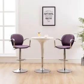 Kitchen stools with armrests 2 pcs purple synthetic leather by vidaXL, Kitchen stools - Ref: Foro24-249708, Price: 109,44 €, ...