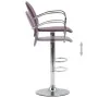 Kitchen stools with armrests 2 pcs purple synthetic leather by vidaXL, Kitchen stools - Ref: Foro24-249708, Price: 109,44 €, ...