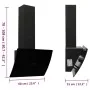Schwarze Wand-Dunstabzugshaube aus gehärtetem Glas und Stahl, 60 cm von vidaXL, Extraktoren - Ref: Foro24-51675, Preis: 170,4...