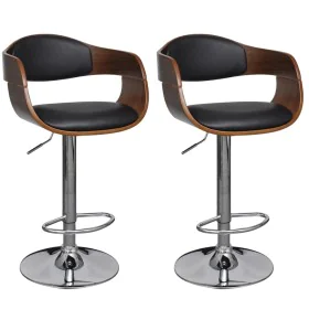 Kitchen stools 2 units curved wood synthetic leather by vidaXL, Kitchen stools - Ref: Foro24-270549, Price: 269,10 €, Discoun...
