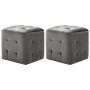 Pouf 2 Einheiten grauer Samt 30x30x30 cm von vidaXL, Osmanen - Ref: Foro24-278385, Preis: 80,03 €, Rabatt: %