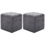 Pouf 2 units artificial suede gray 30x30x30 cm by vidaXL, Ottomans - Ref: Foro24-278383, Price: 83,74 €, Discount: %