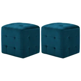 Puf 2 unidades terciopelo azul 30x30x30 cm von vidaXL, Osmanen - Ref: Foro24-278384, Preis: 88,90 €, Rabatt: %