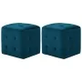 Puf 2 unidades terciopelo azul 30x30x30 cm by vidaXL, Ottomans - Ref: Foro24-278384, Price: 88,90 €, Discount: %