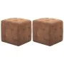 Pouf 2 Einheiten braunes Kunstleder 30x30x30 cm von vidaXL, Osmanen - Ref: Foro24-278382, Preis: 96,21 €, Rabatt: %