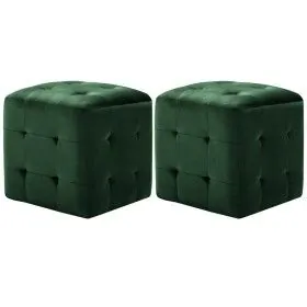Pouf 2 Einheiten grüner Samt 30x30x30 cm von vidaXL, Osmanen - Ref: Foro24-278387, Preis: 81,78 €, Rabatt: %