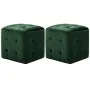 Pouf 2 units green velvet 30x30x30 cm by vidaXL, Ottomans - Ref: Foro24-278387, Price: 81,59 €, Discount: %