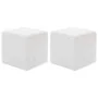 Puf 2 unidades cuero sintético blanco 30x30x30 cm de vidaXL, Otomanas - Ref: Foro24-278389, Precio: 72,88 €, Descuento: %
