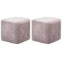 Puf 2 unidades terciopelo rosa 30x30x30 cm de vidaXL, Otomanas - Ref: Foro24-278388, Precio: 83,55 €, Descuento: %