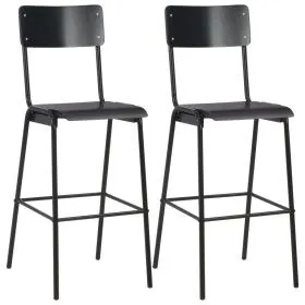 Küchenhocker 2 Stück aus Sperrholz und schwarzem Stahl von vidaXL, Küchenhocker - Ref: Foro24-280081, Preis: 204,71 €, Rabatt: %
