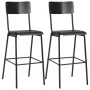 Küchenhocker 2 Stück aus Sperrholz und schwarzem Stahl von vidaXL, Küchenhocker - Ref: Foro24-280081, Preis: 204,71 €, Rabatt: %