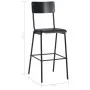 Küchenhocker 2 Stück aus Sperrholz und schwarzem Stahl von vidaXL, Küchenhocker - Ref: Foro24-280081, Preis: 204,71 €, Rabatt: %