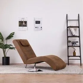 Daybed with brown faux suede leather pillow by vidaXL, Daybeds - Ref: Foro24-281282, Price: 235,14 €, Discount: %