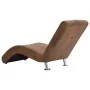 Tagesbett mit braunem Kissen aus Wildlederimitat von vidaXL, Tagesbetten - Ref: Foro24-281282, Preis: 237,66 €, Rabatt: %
