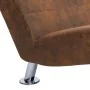 Tagesbett mit braunem Kissen aus Wildlederimitat von vidaXL, Tagesbetten - Ref: Foro24-281282, Preis: 237,66 €, Rabatt: %