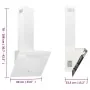 Wall-mounted extractor hood in white tempered glass and stainless steel, 60 cm. by vidaXL, Extractors - Ref: Foro24-51672, Pr...