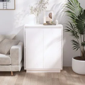 Aparador de madera maciza de pino blanco 60x34x75 cm de vidaXL, Aparadores - Ref: Foro24-813346, Precio: 83,57 €, Descuento: %