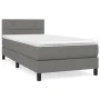 Box spring bed with dark gray fabric mattress 100x200 cm by vidaXL, Beds and slatted bases - Ref: Foro24-3140034, Price: 317,...
