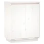 Massiver Kiefernholzschrank in Weiß 60x34x75 cm von vidaXL, Sideboards - Ref: Foro24-813346, Preis: 83,54 €, Rabatt: %