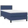 Box spring bed with blue fabric mattress 90x200 cm by vidaXL, Beds and slatted bases - Ref: Foro24-3139871, Price: 290,29 €, ...